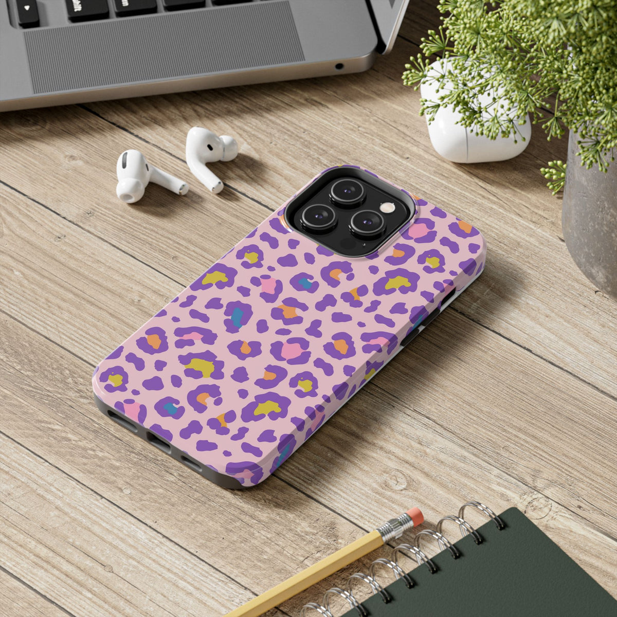 Zyarella Tough Series – Pink & Purple Leopard Print