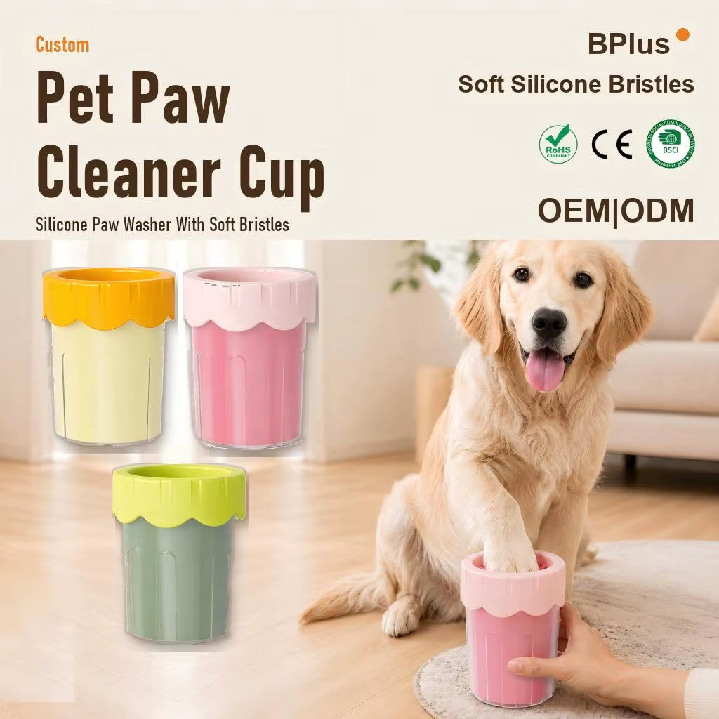 Bplus New Soft Silicone Manual Pet Paw Washing Cup Pet Cleaning & Grooming Products with 360 Cleaning for Cats & Dogs Washing