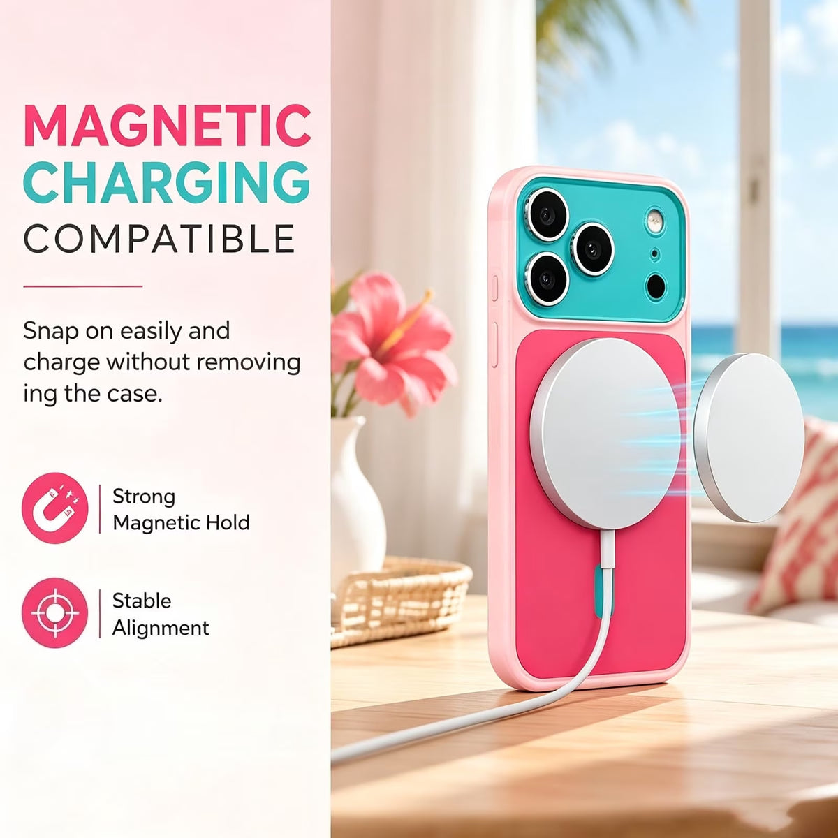 Dopamine Color Block Case,For Iphone 17 Pro Max, Hard Shell,Color Block Design, Hard Shell, Shockproof, Magnetic Compatible, Vibrant Colors, Slim Fit