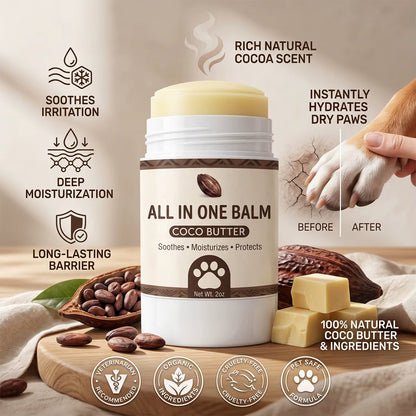 All in One Dog Snout Balm Shea & Coco Butter Repair Cream Daily Grooming Lick-Safe Moisturizer 2Oz Private Label