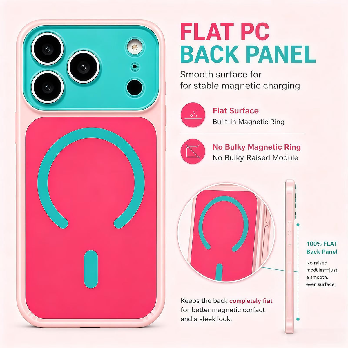 Dopamine Color Block Case,For Iphone 17 Pro Max, Hard Shell,Color Block Design, Hard Shell, Shockproof, Magnetic Compatible, Vibrant Colors, Slim Fit